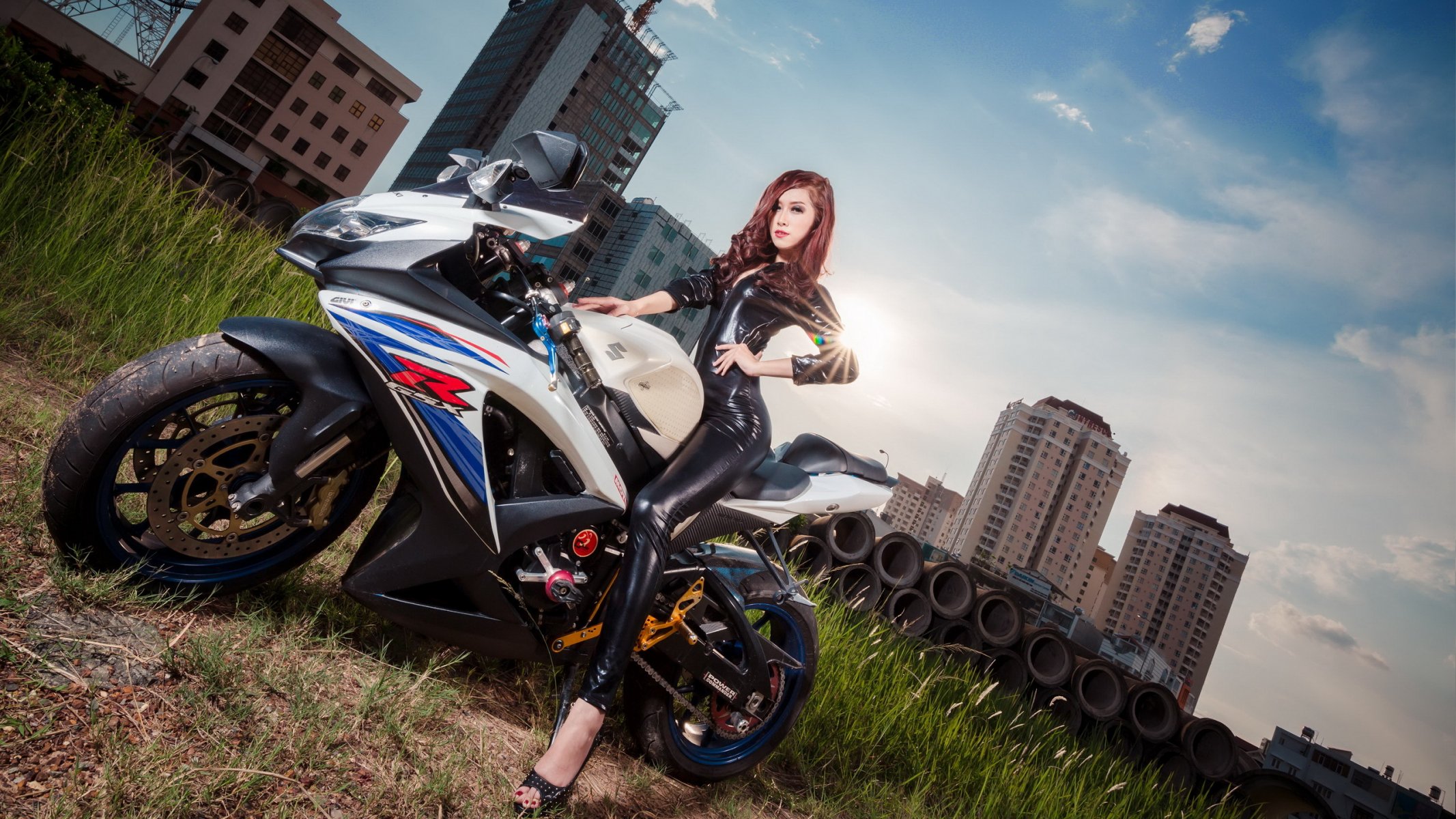 girl asian bike