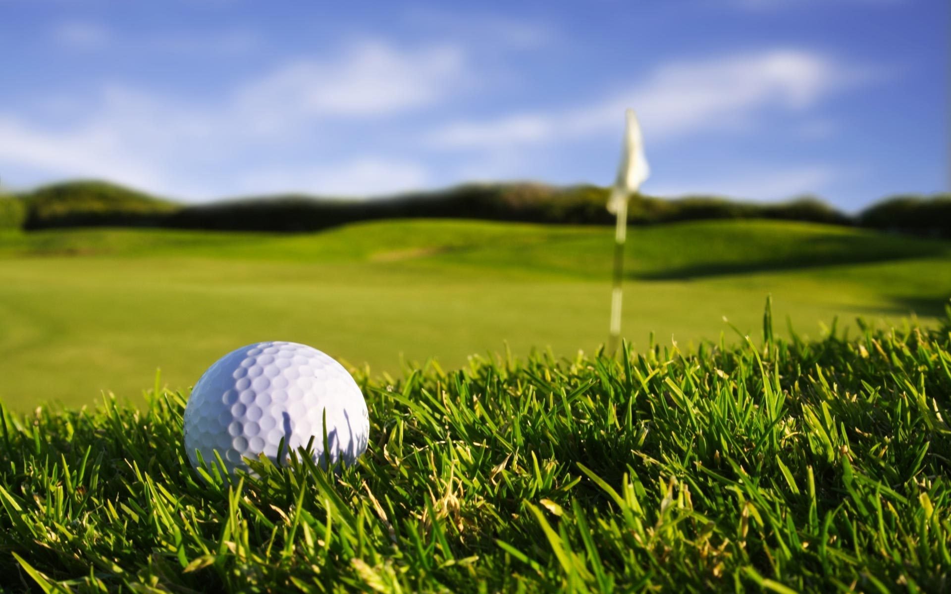 ports close up golf ball game flag grass sky nature macro golf