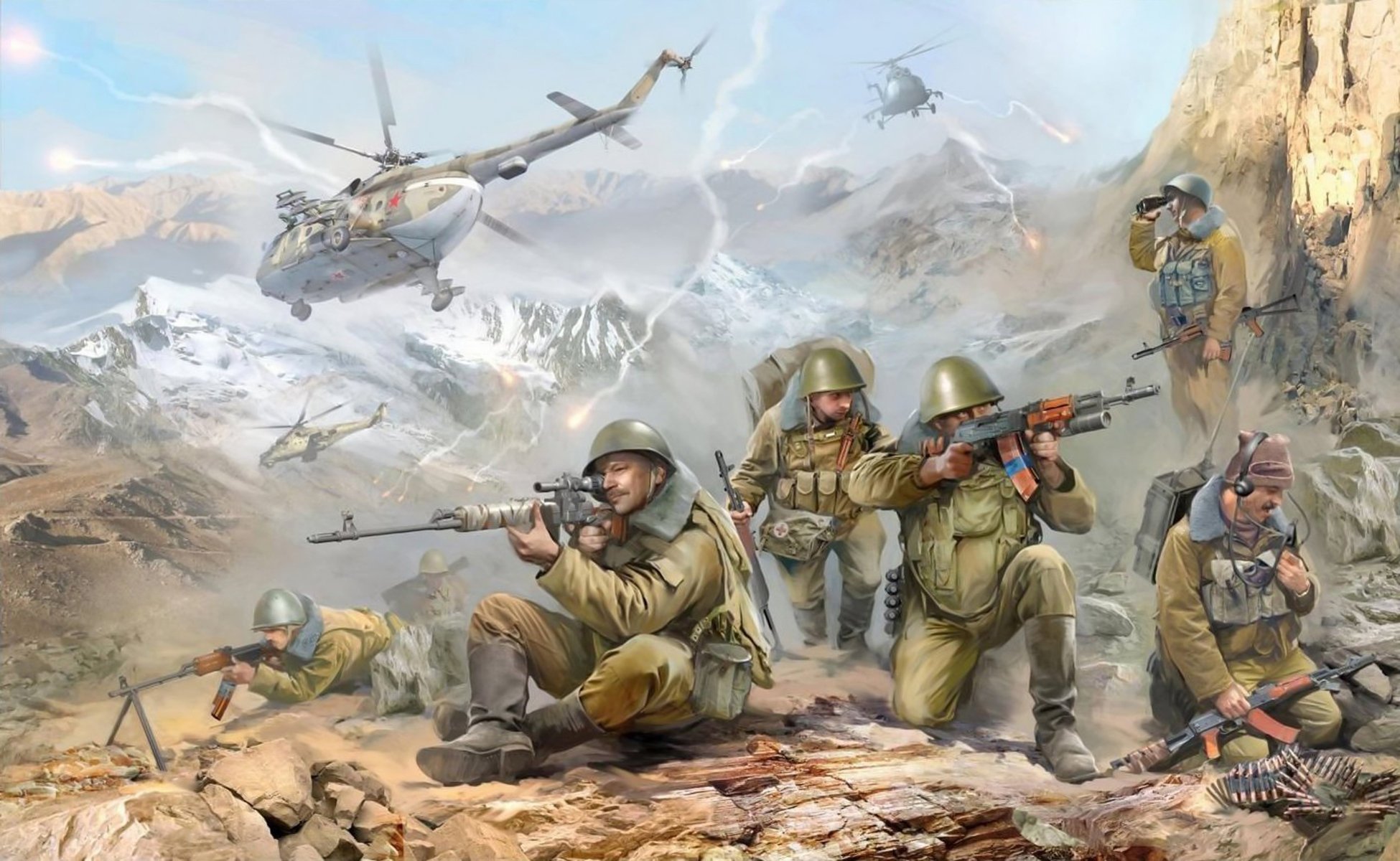 oviet landing marines soldiers art