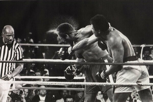 sports boxe duel kick Muhammad Ali