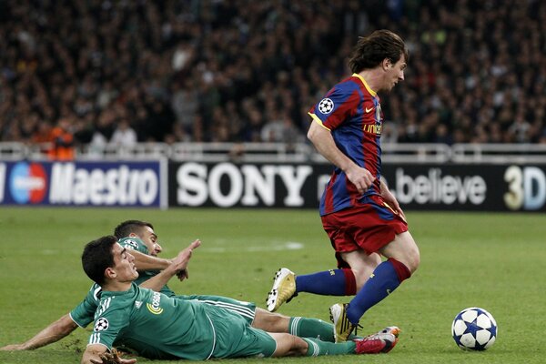 Partido de fútbol con Lionel Messi en Barcelona