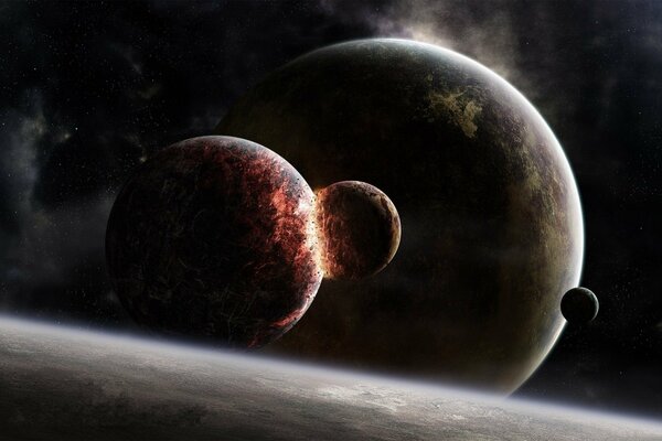 Space parade of planets photo