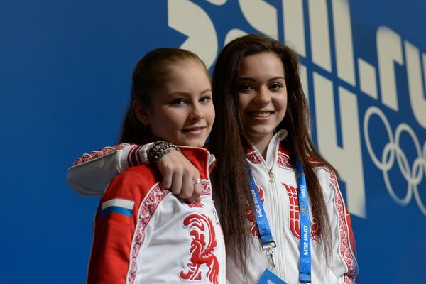 Две русские фигуристки на зимних Олимпийских играх в Сочи в 2014