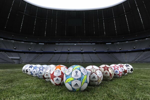 Palloni da calcio presso l Alliance Arena di Monaco di Baviera