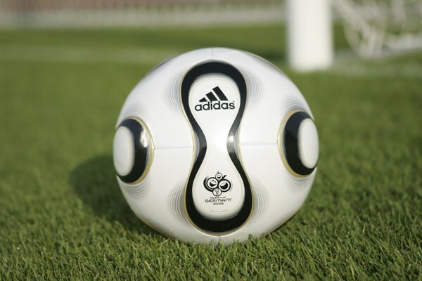 Balón de fútbol con símbolos de la Copa del mundo 2006
