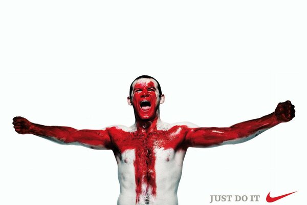 Advertising of the England football team with Rooney