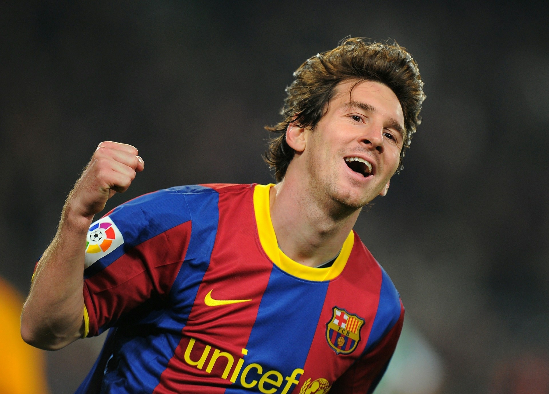 joie messi lionel messi lion football lionel uniforme fc barcelone argentin joueur barcelone