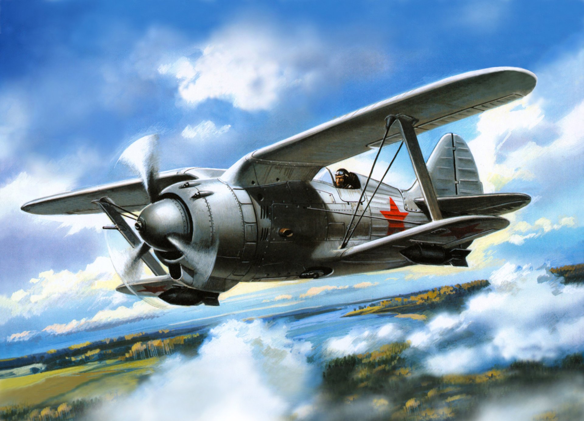 i-190 soviétique demi-plan art ciel combattant