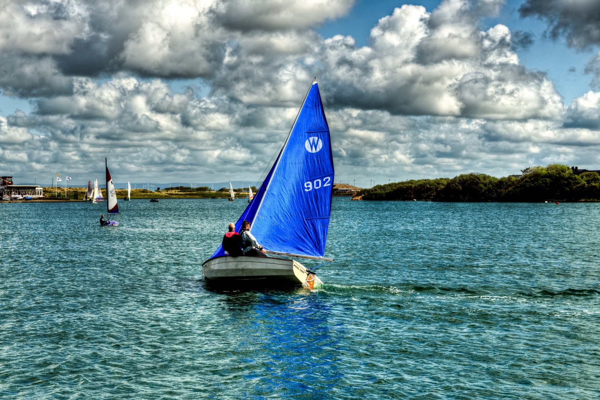 inghilterra cielo navi barche a vela lago