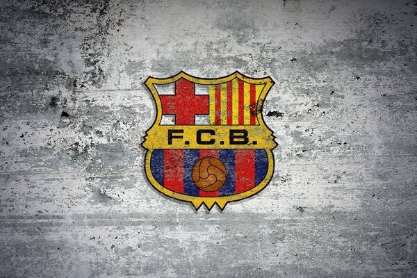 The emblem of the Barcelona football team 