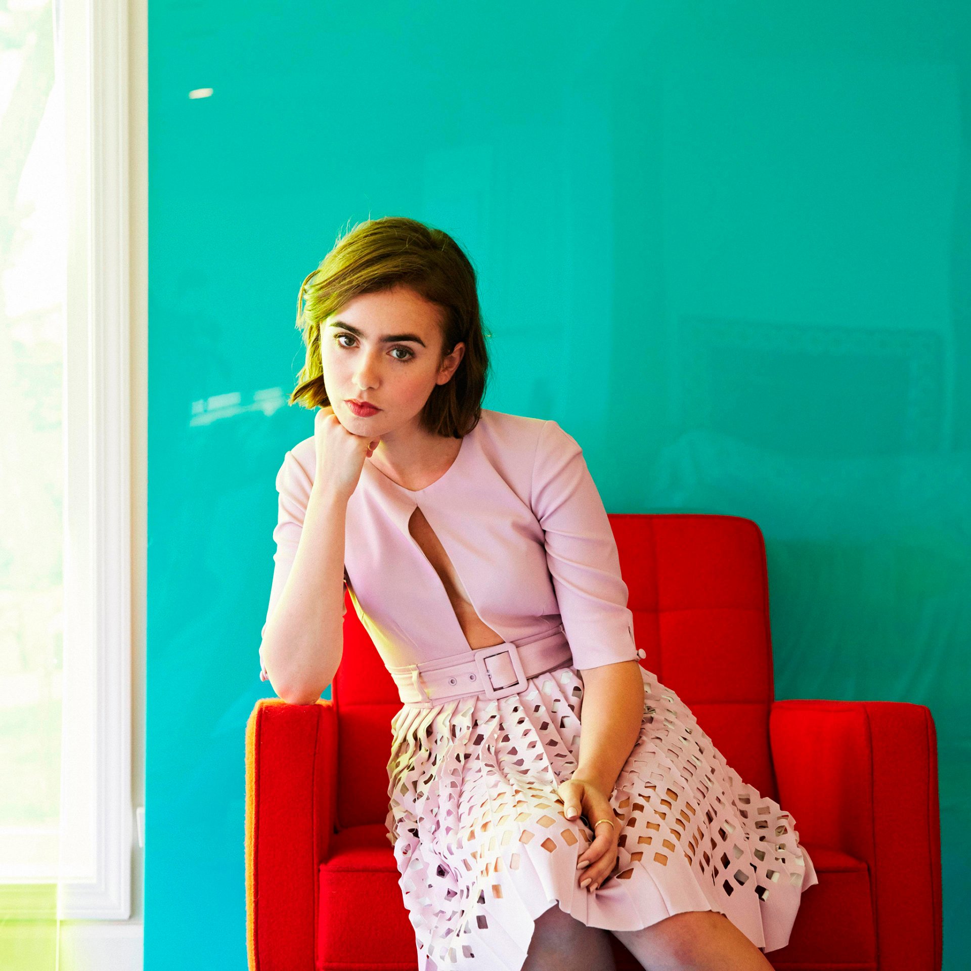 lily collins servizio fotografico yahoo stile