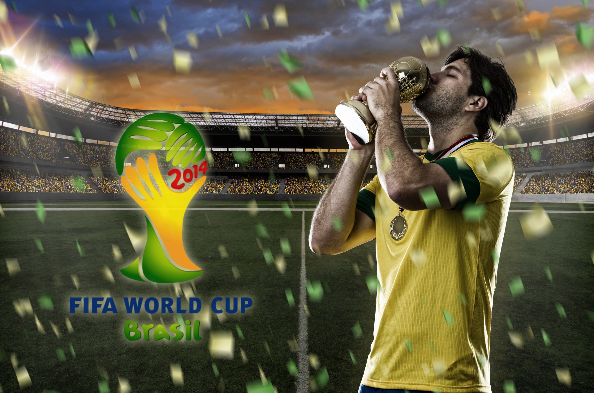 copa del mundo bandera fútbol emblema fifa 2014 brasil