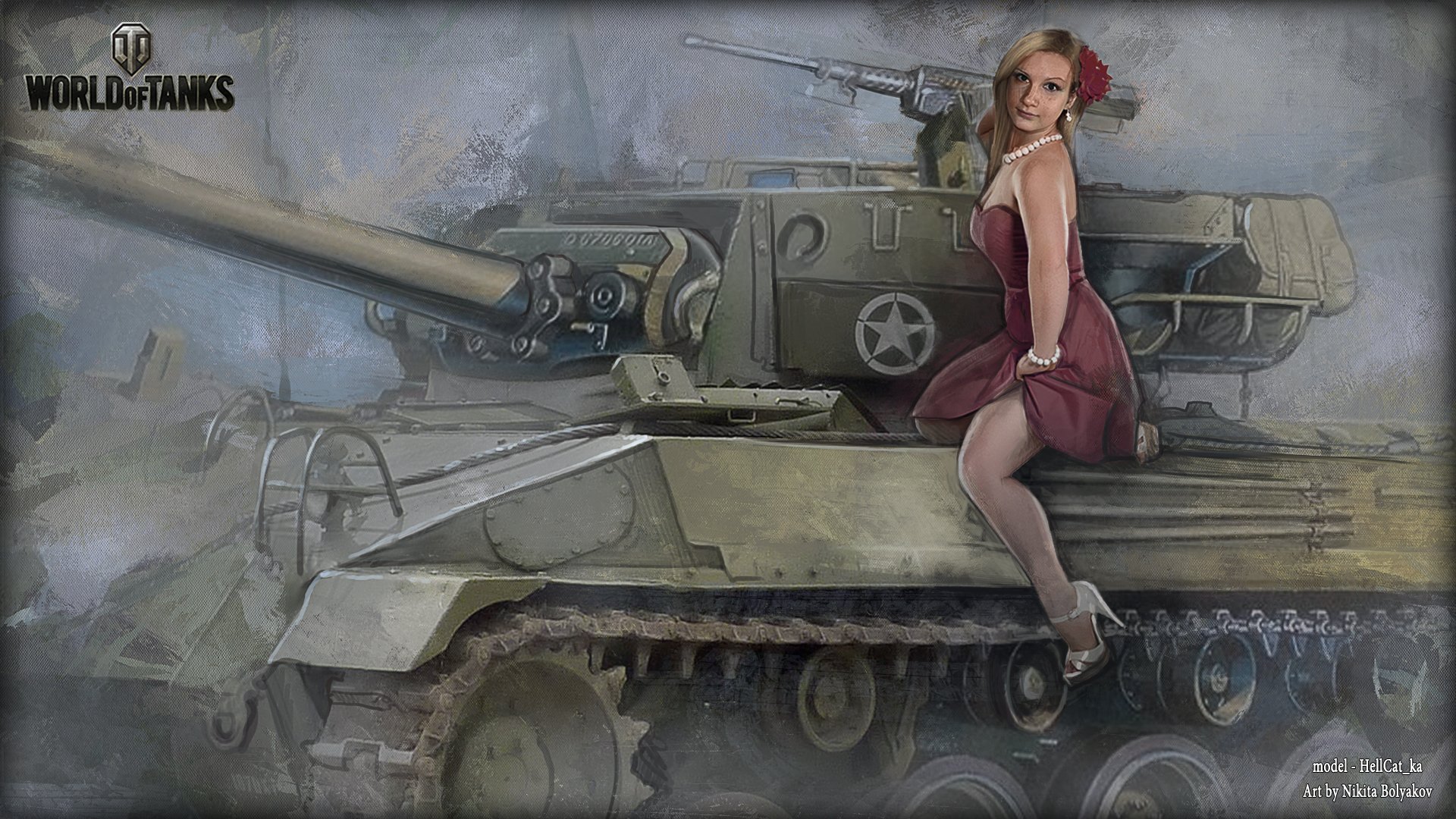 nikita bolyakov wot world of tanks wargaming.net bigworld réservoirs réservoir réservoirs fille perles