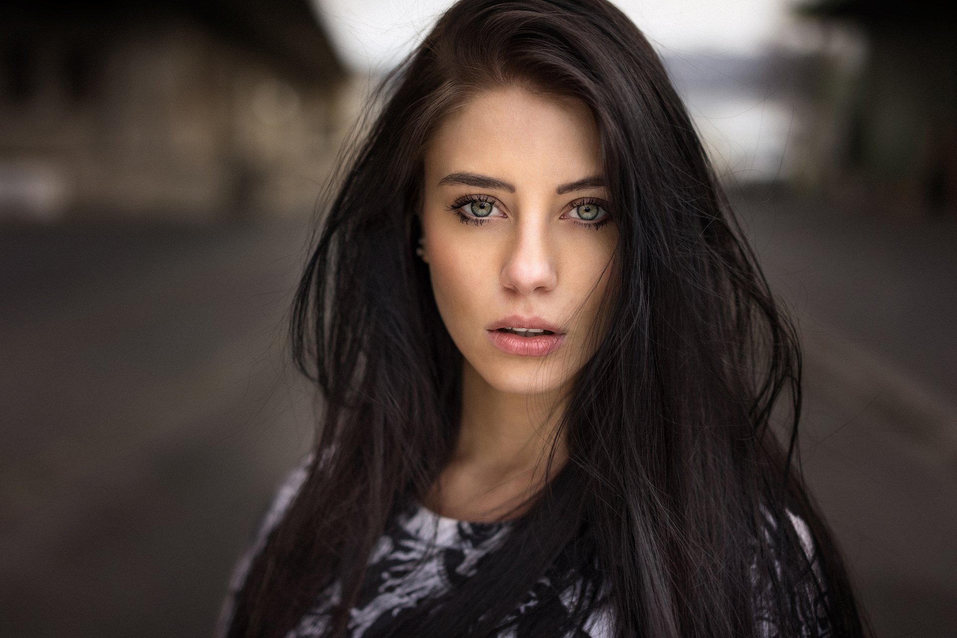 brunette view portrait