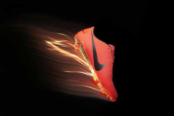 Botas Nike naranja fuego