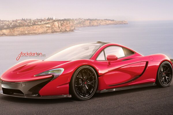 Coche rojo jackdarton, mclaren p1