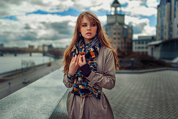 Beau portrait d une jeune fille russe