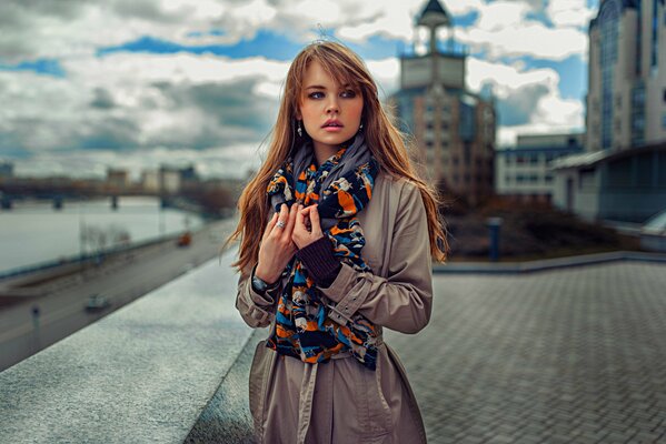 Piękny portret rosyjskiej dziewczyny