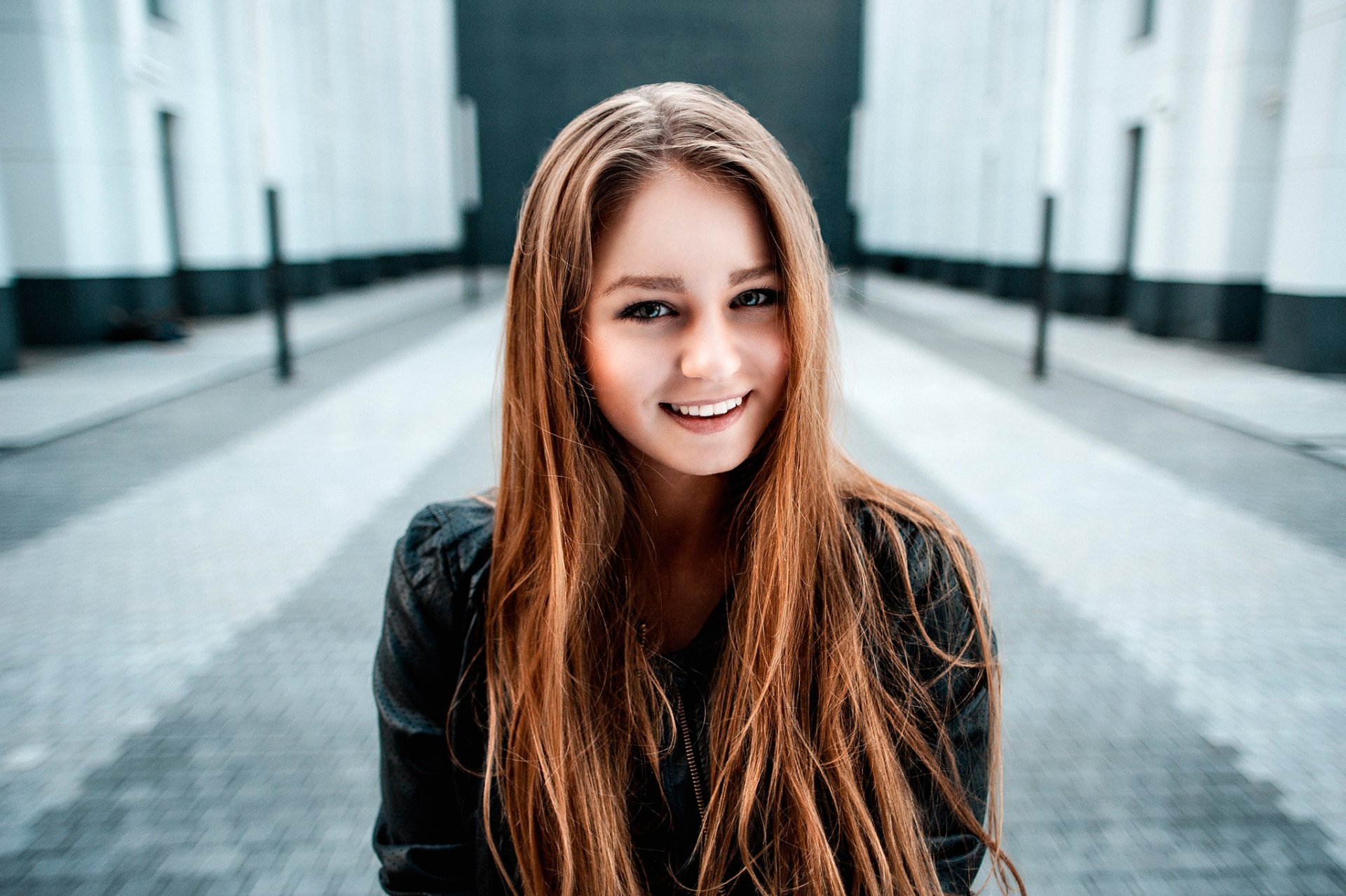 flooring smile portrait