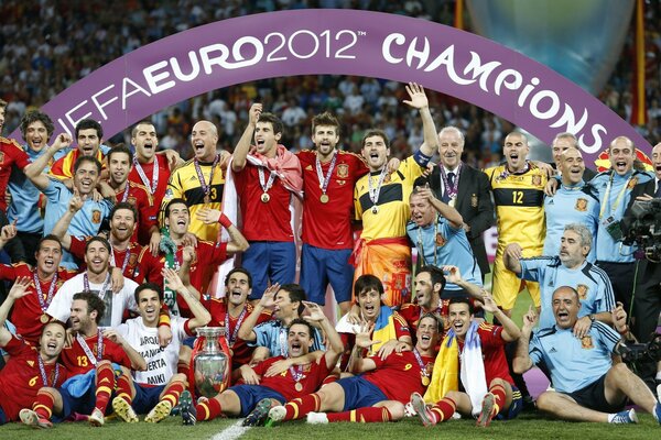 Photo des Champions à l Euro 2012