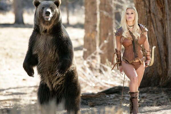 Fantasy girl Archer et l ours