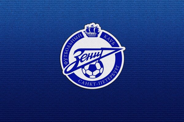 Emblema della bandiera della squadra di calcio Zenith blu