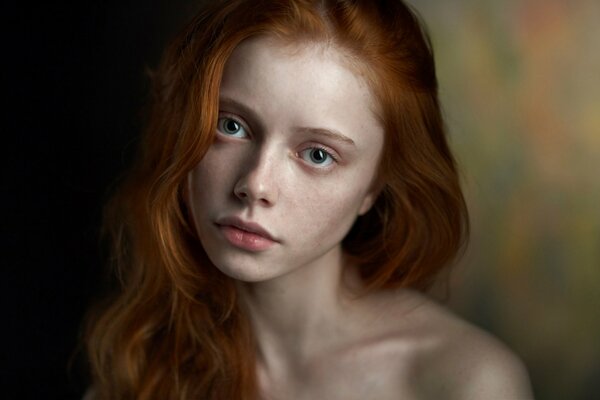 Alexander Vinogradov portrait of a red-haired girl