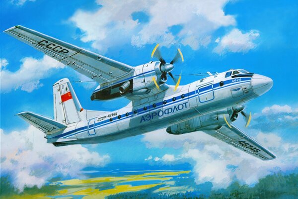 AN-34 turboprop passenger aircraft
