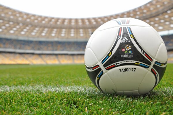A view of a soccer ball during UEFA 2012