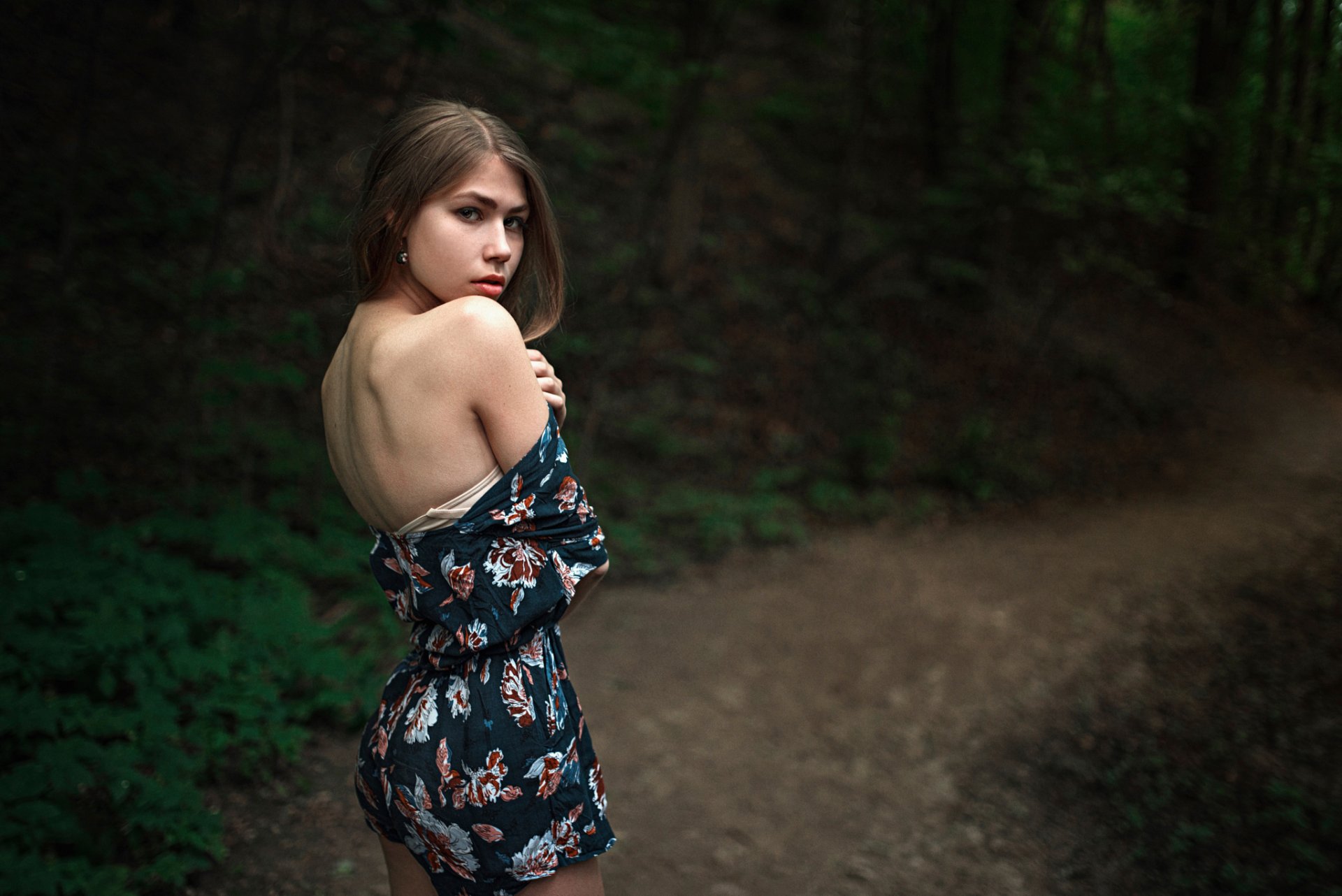 masha maria cute dress back bokeh russia george chernyad ev