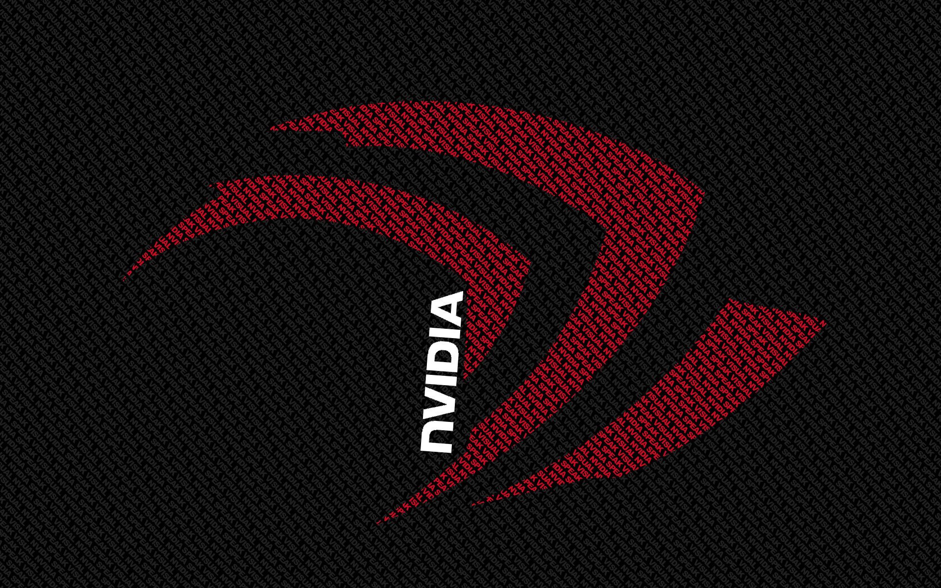 nvidia black white letters red