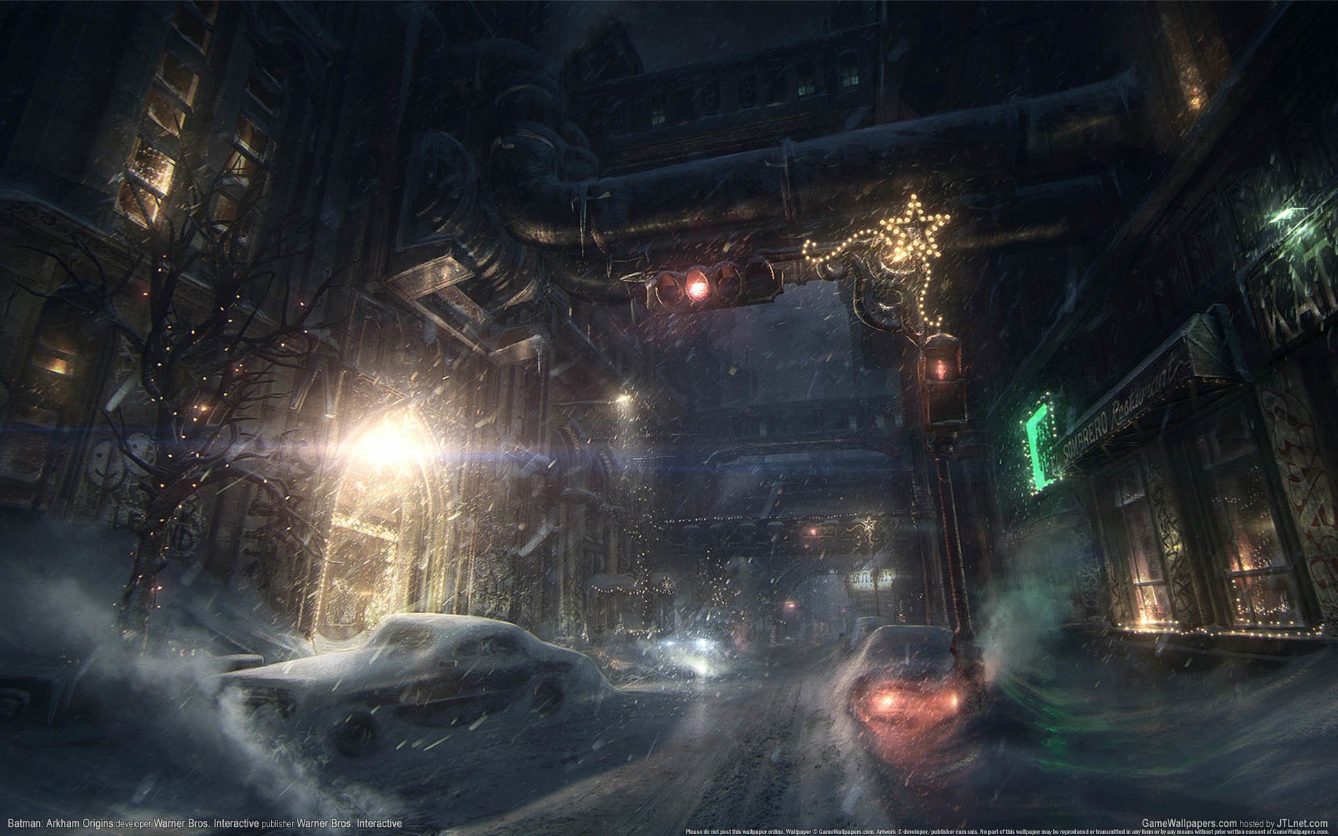 schnee game wallpapers spiel batman autos stadt batman arkham origin