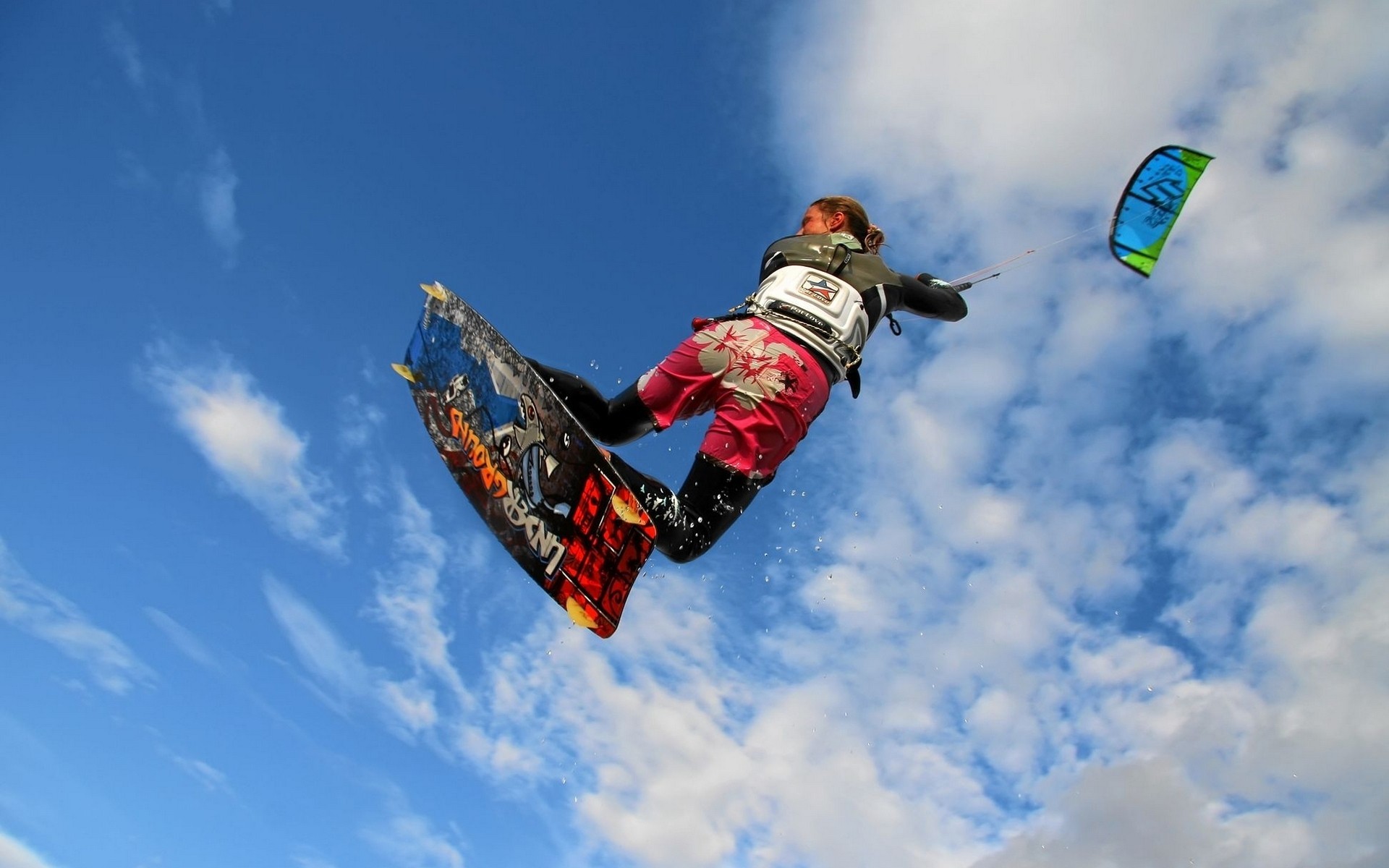 himmel wolke blau fallschirm surfen sport