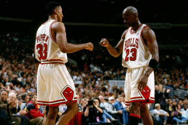 Michael Jordan et Scotty Pippen en NBA