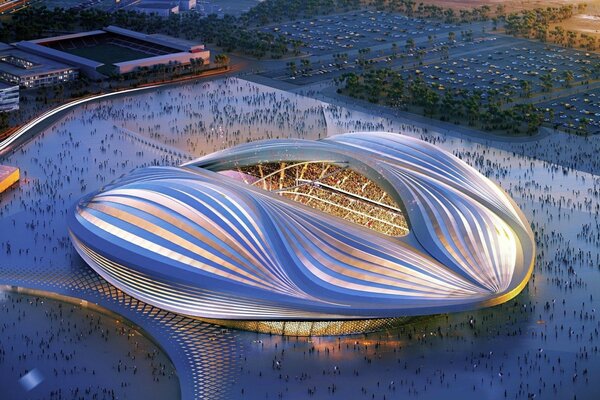 The stadium for the Olympic Games is modern
