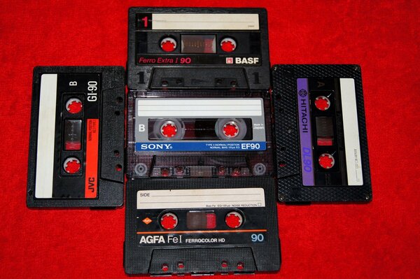 Several audio cassettes for old music players