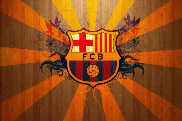 Emblem des FC Barcelona in Santiago