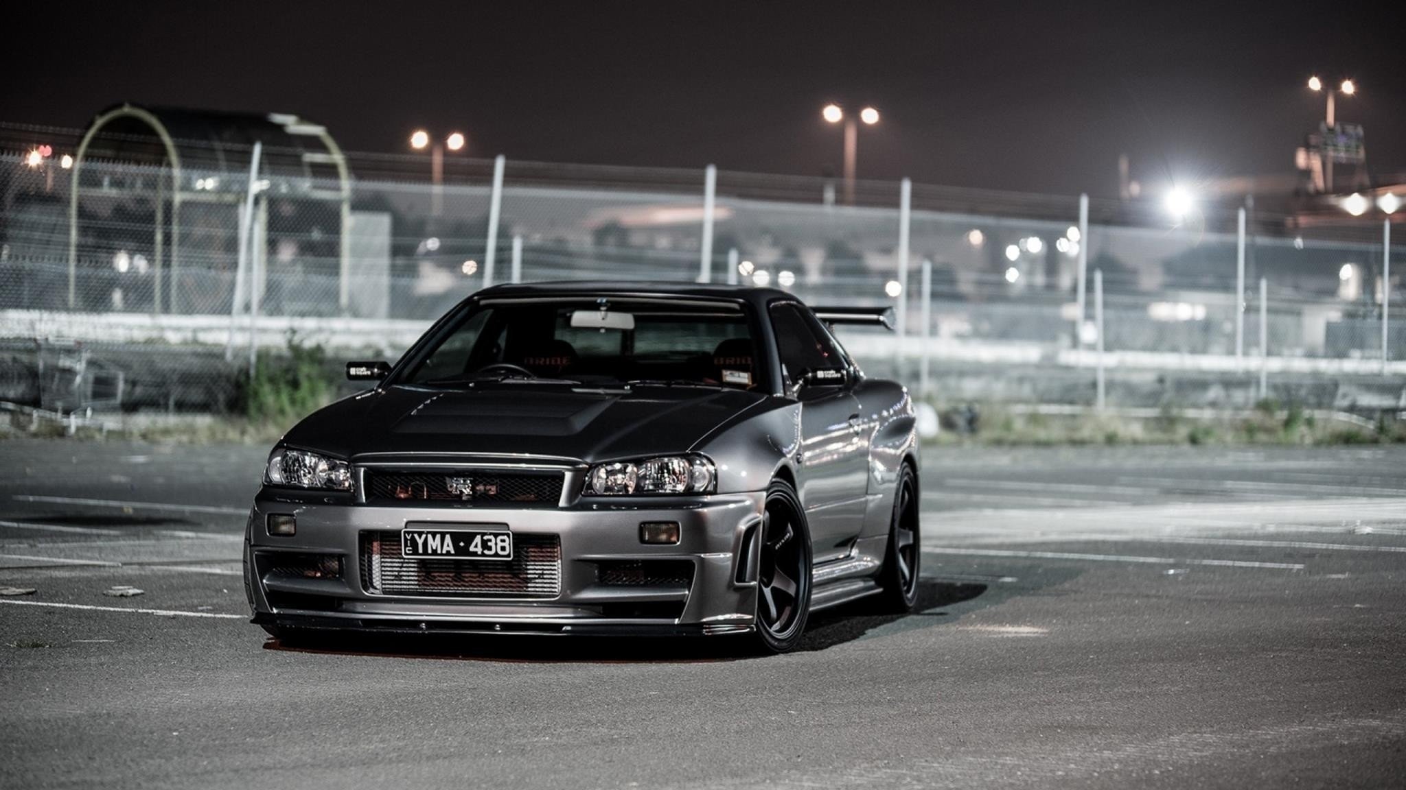 r34 gt-r auto na ulicy nissan samochód skyline