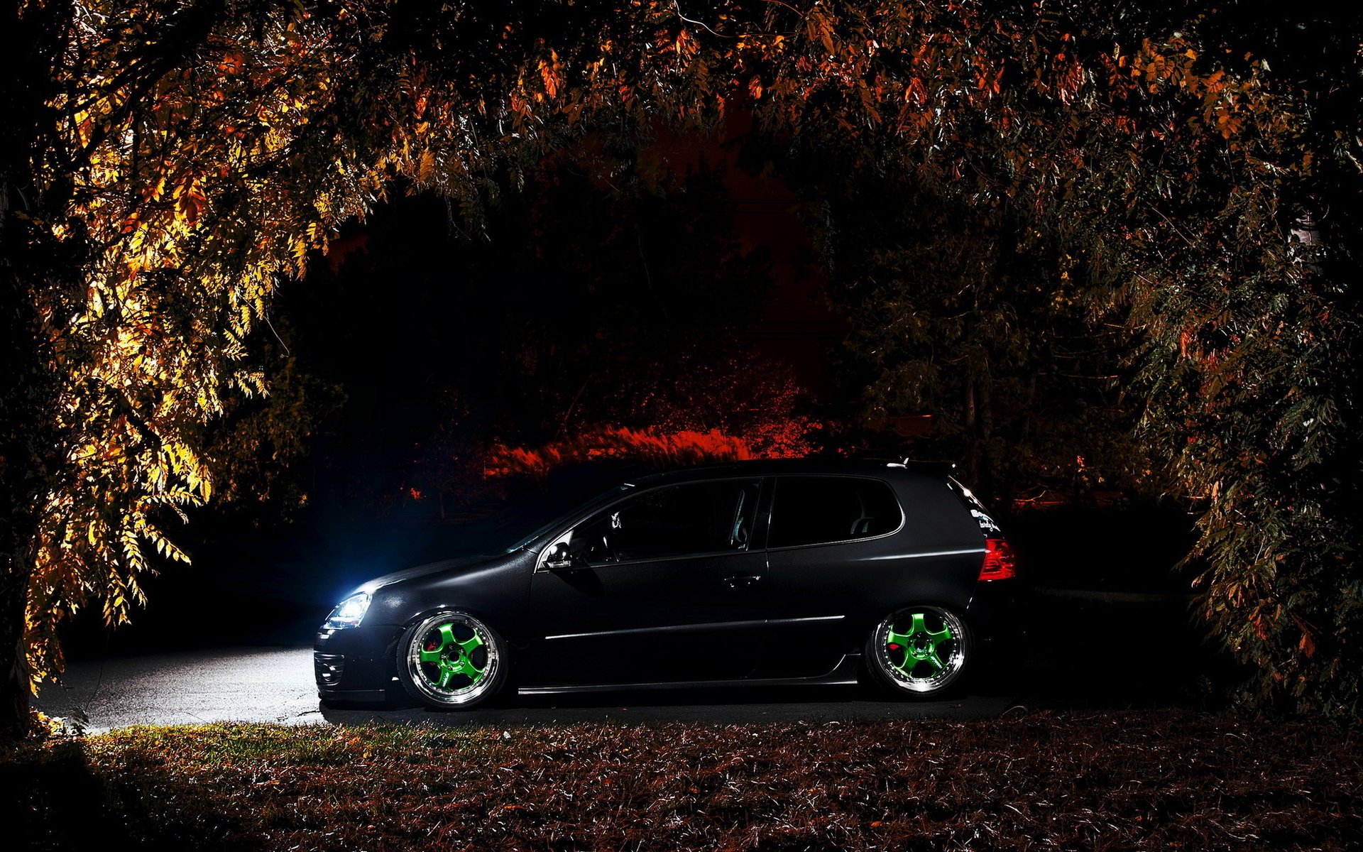 volkswagen golf tuning notte nero