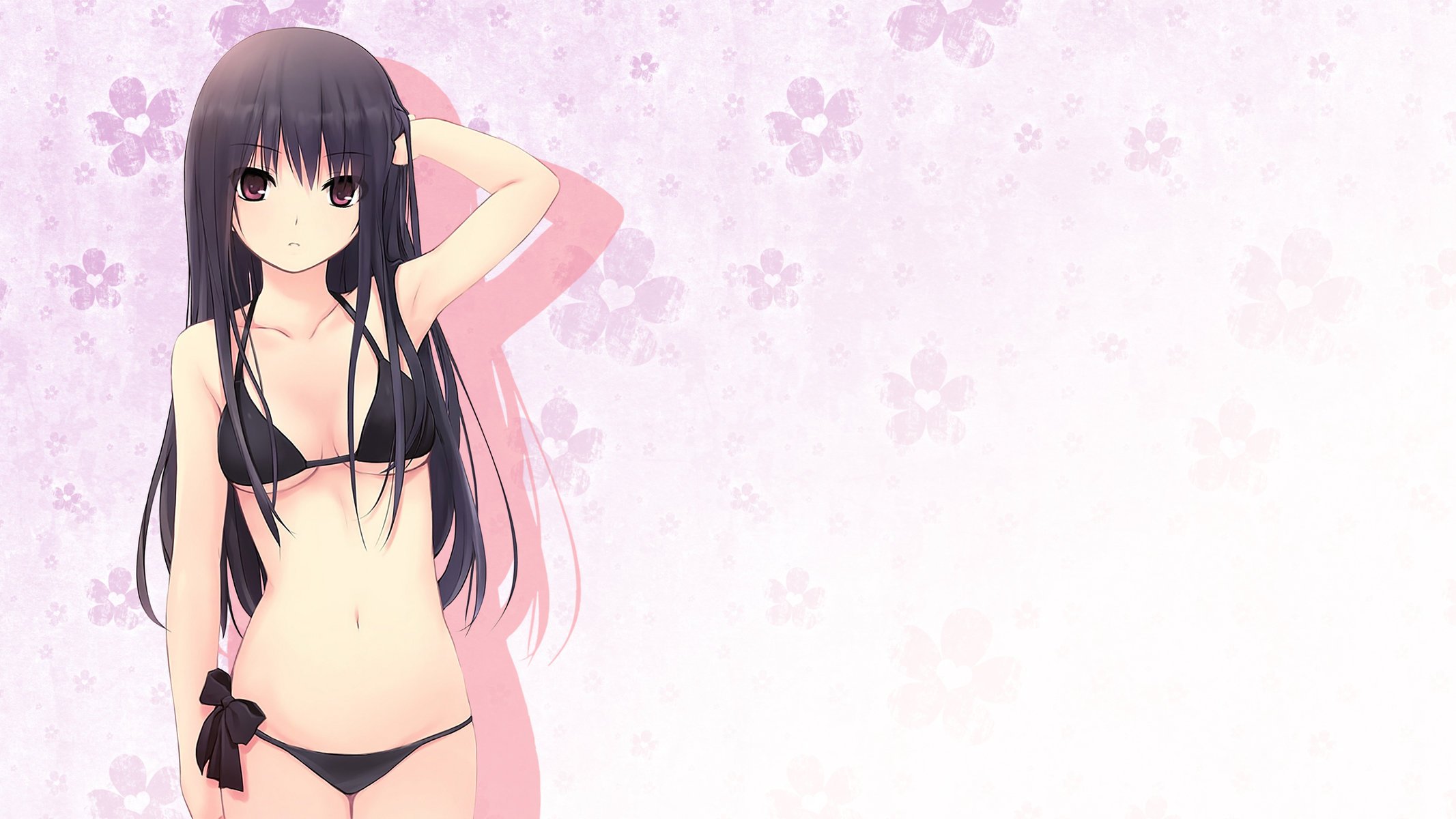 coffee-kizoku swimsuit art shiramine rika girl background