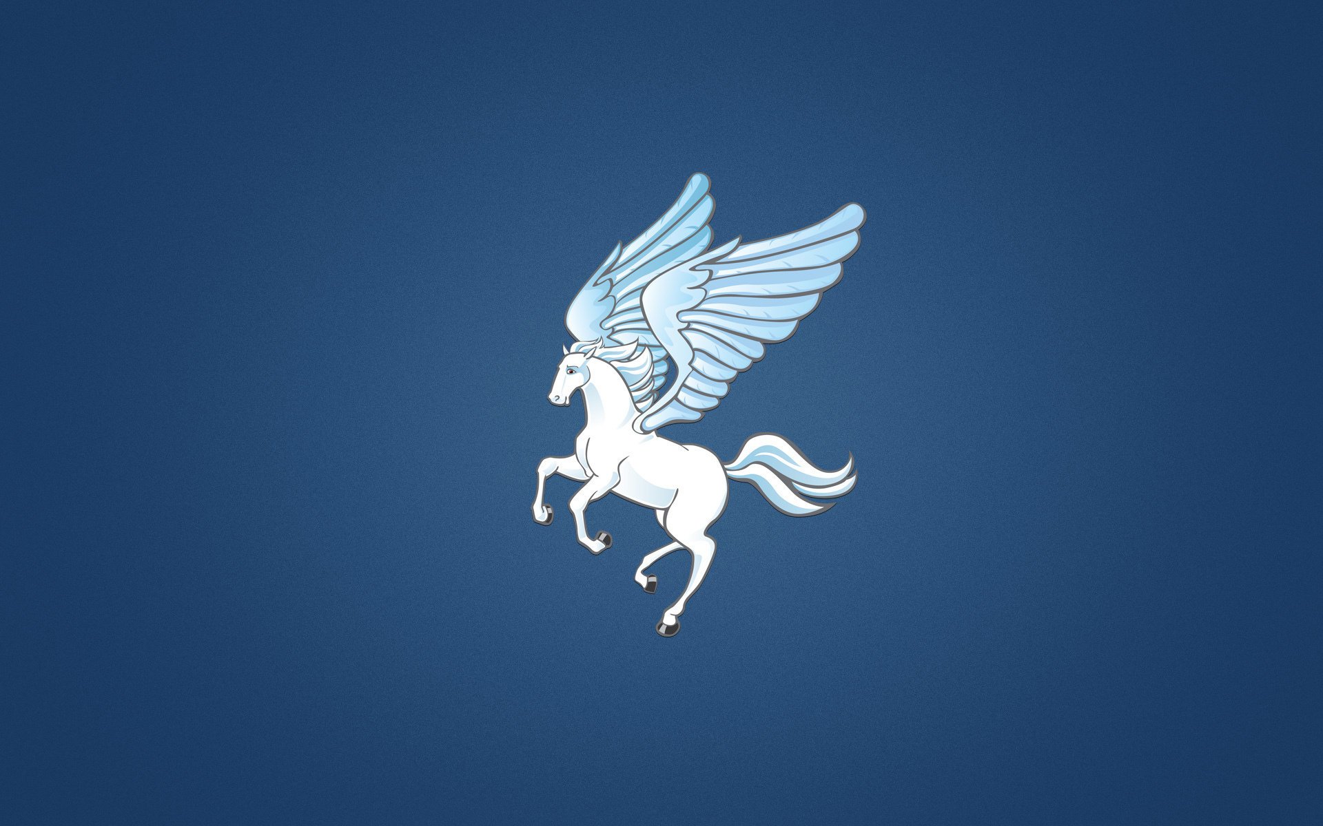 pegasus лошадь синий фон пегас белая крылья