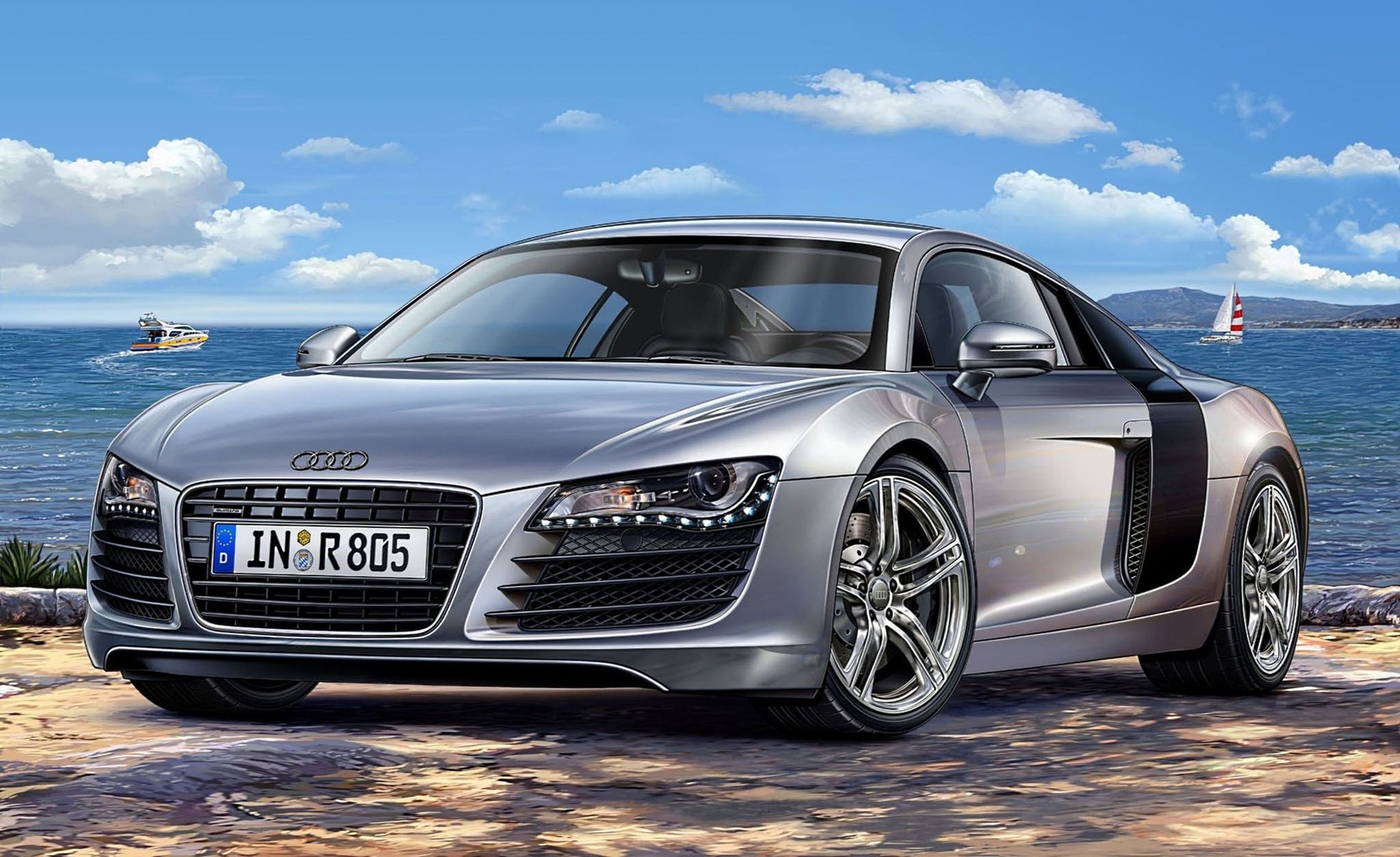 er8 argent audi sport audi art r8