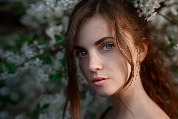 Spring charm Katyusha with freckles