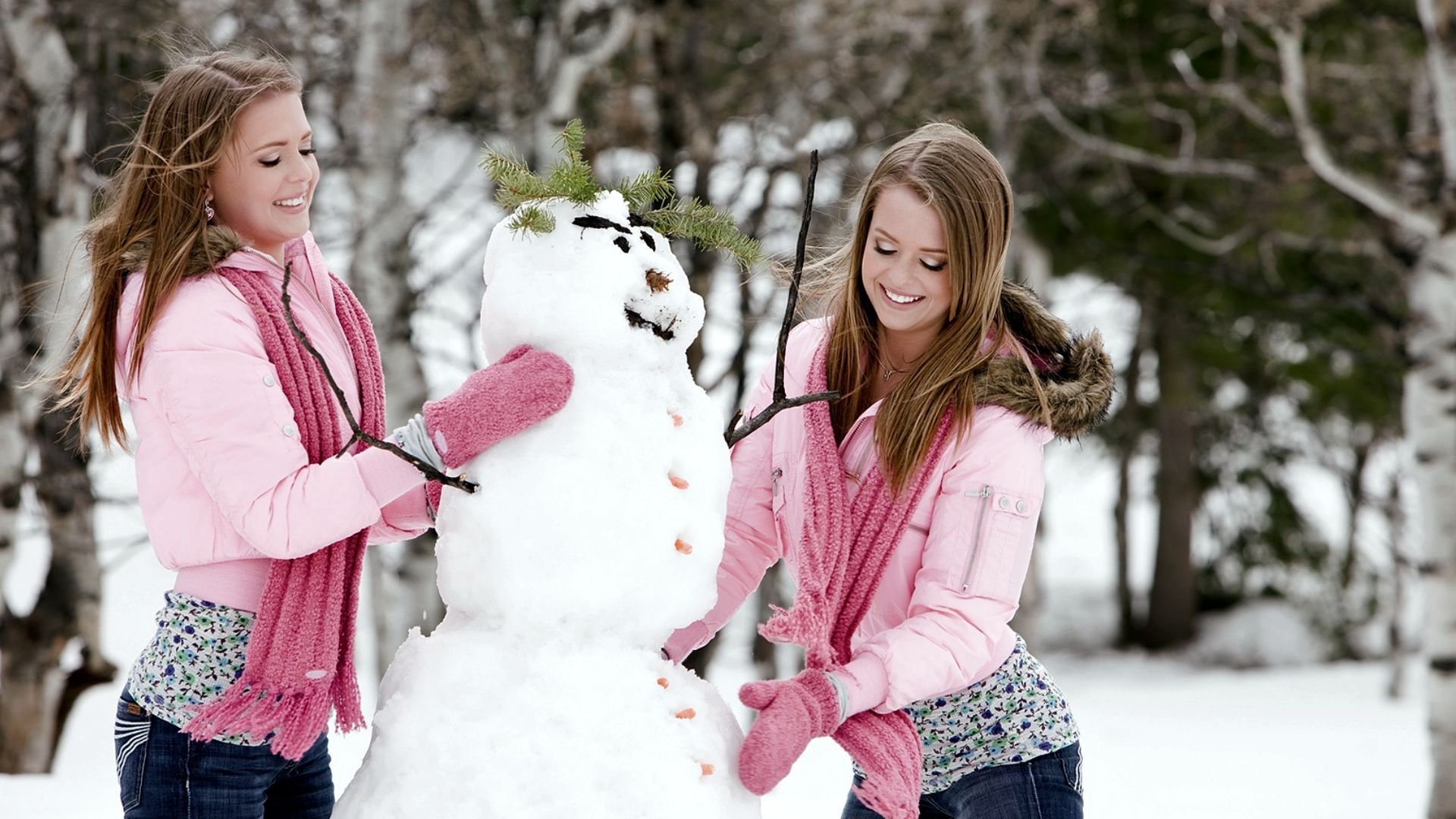 twins snowman winter mitten