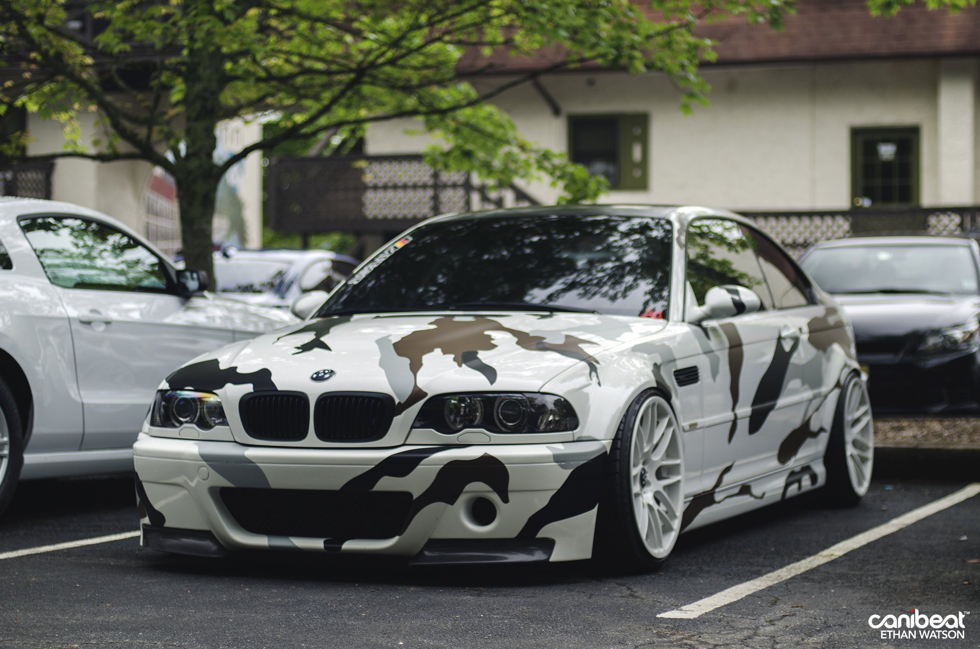 bmw m3 stance tuning felgen weiß camouflage