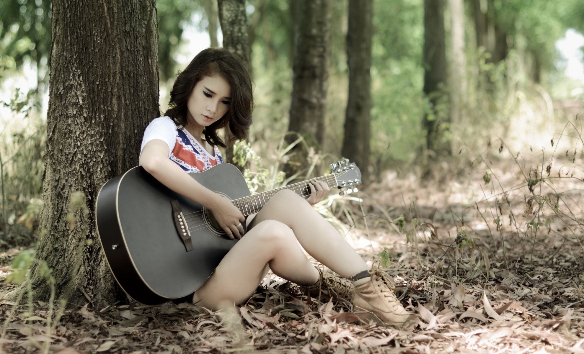 девушка гитара музыка