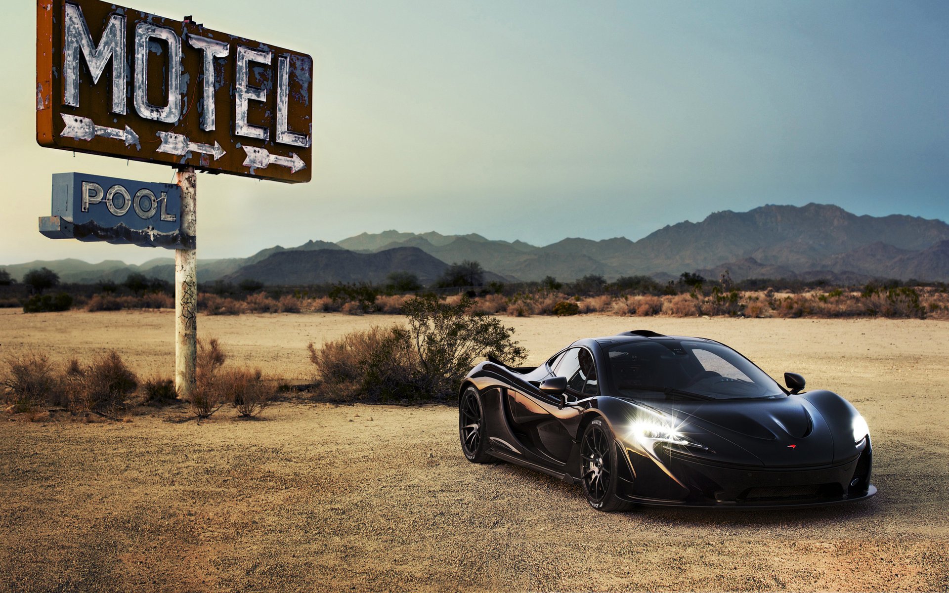 mclaren p1 supercar voiture auto mclaren noir phare