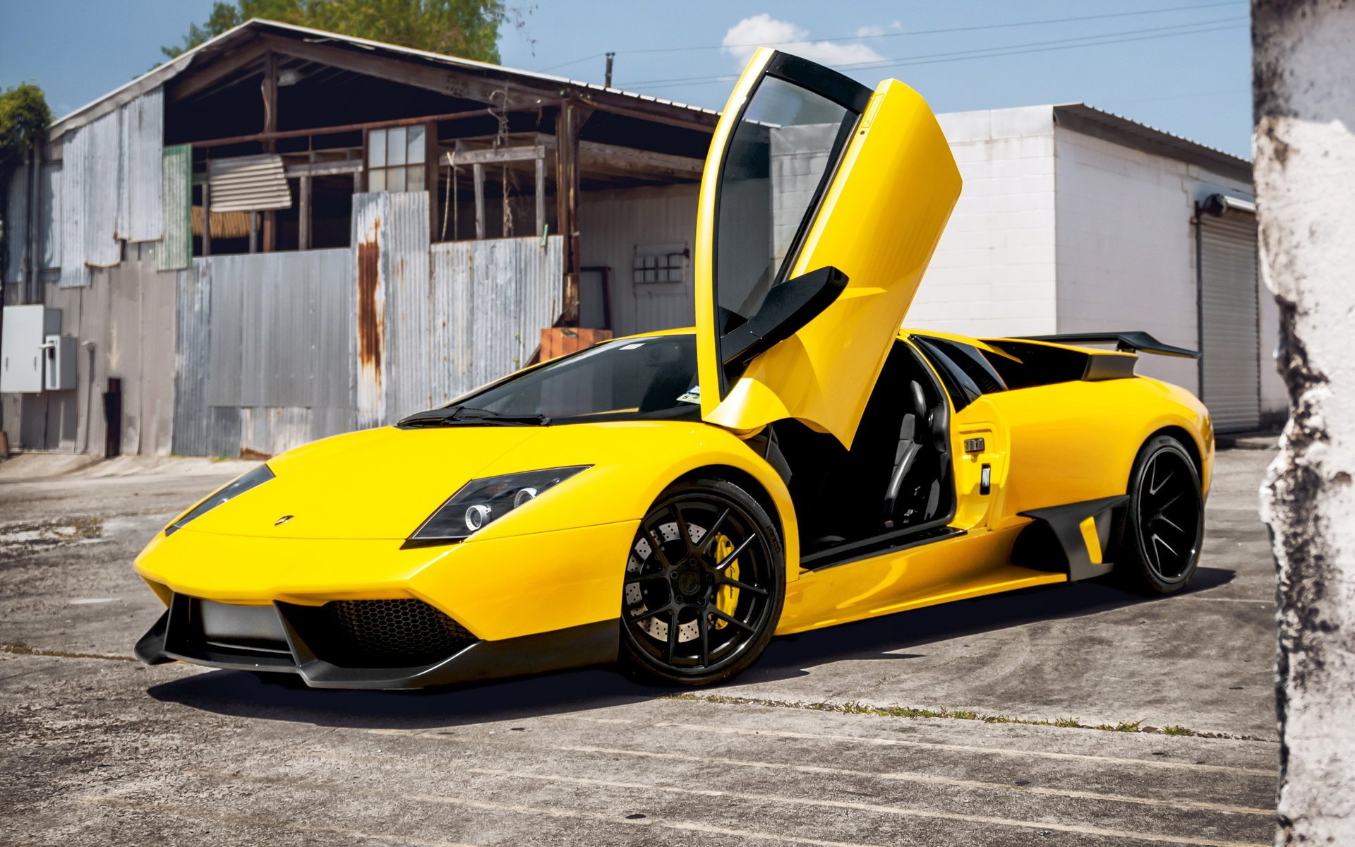 lamborghini murcielago parking space yellow lamborghini supercar