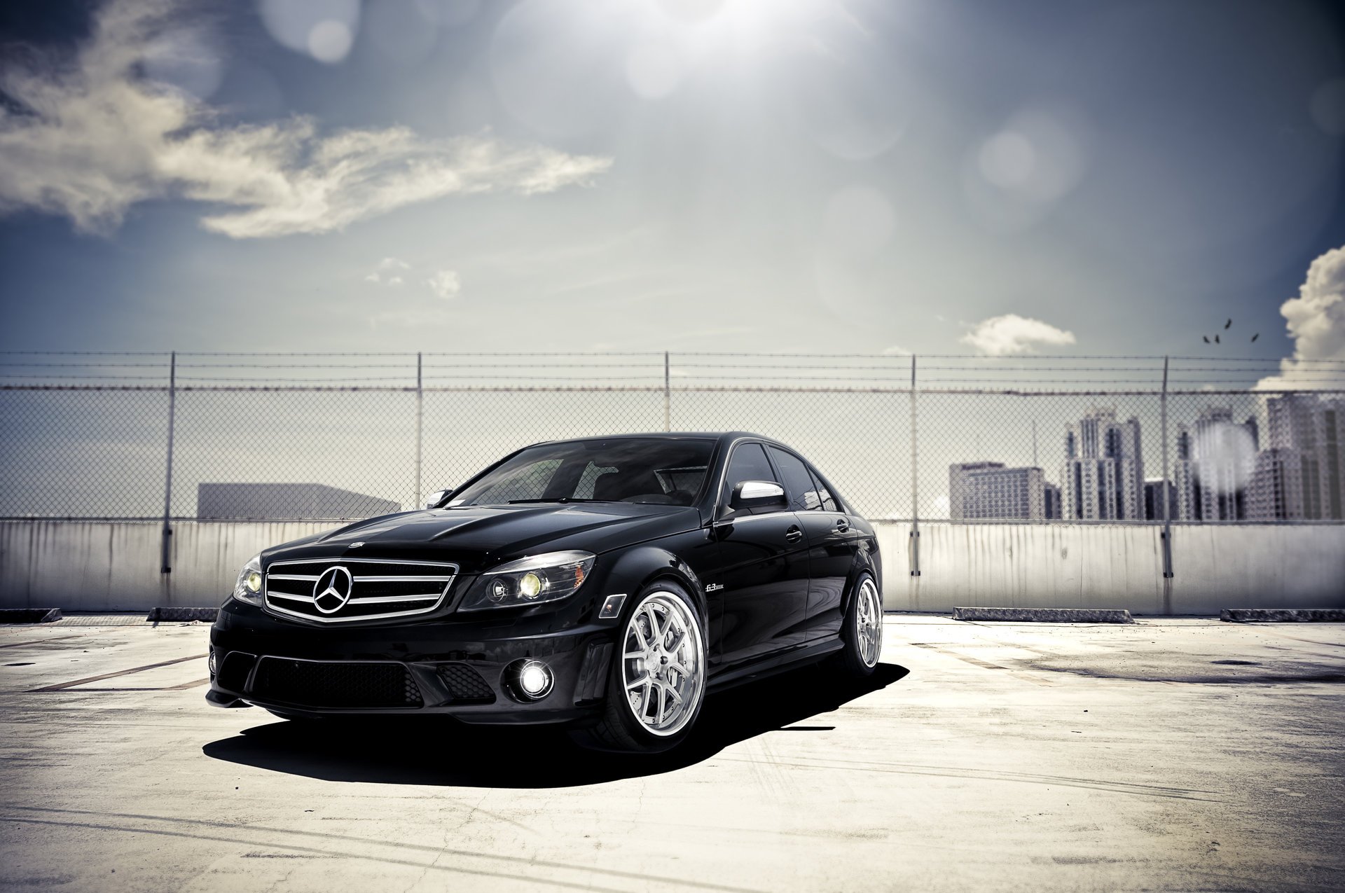 mercedes-benz c 63 c-klasse black мерседес бенц черный front