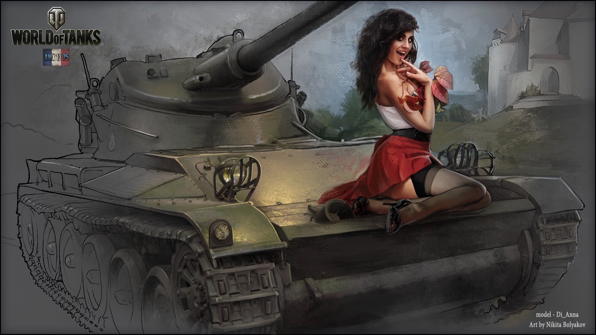 nikita bolyakov wot welt der panzer wargaming.net bigworld tanks tank tanks mädchen amx 1375